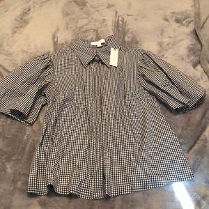 NWT Anthropologie Button Down with Bell Sleeves